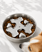 Rotating Stainless Steel Slow Feeder Bowl