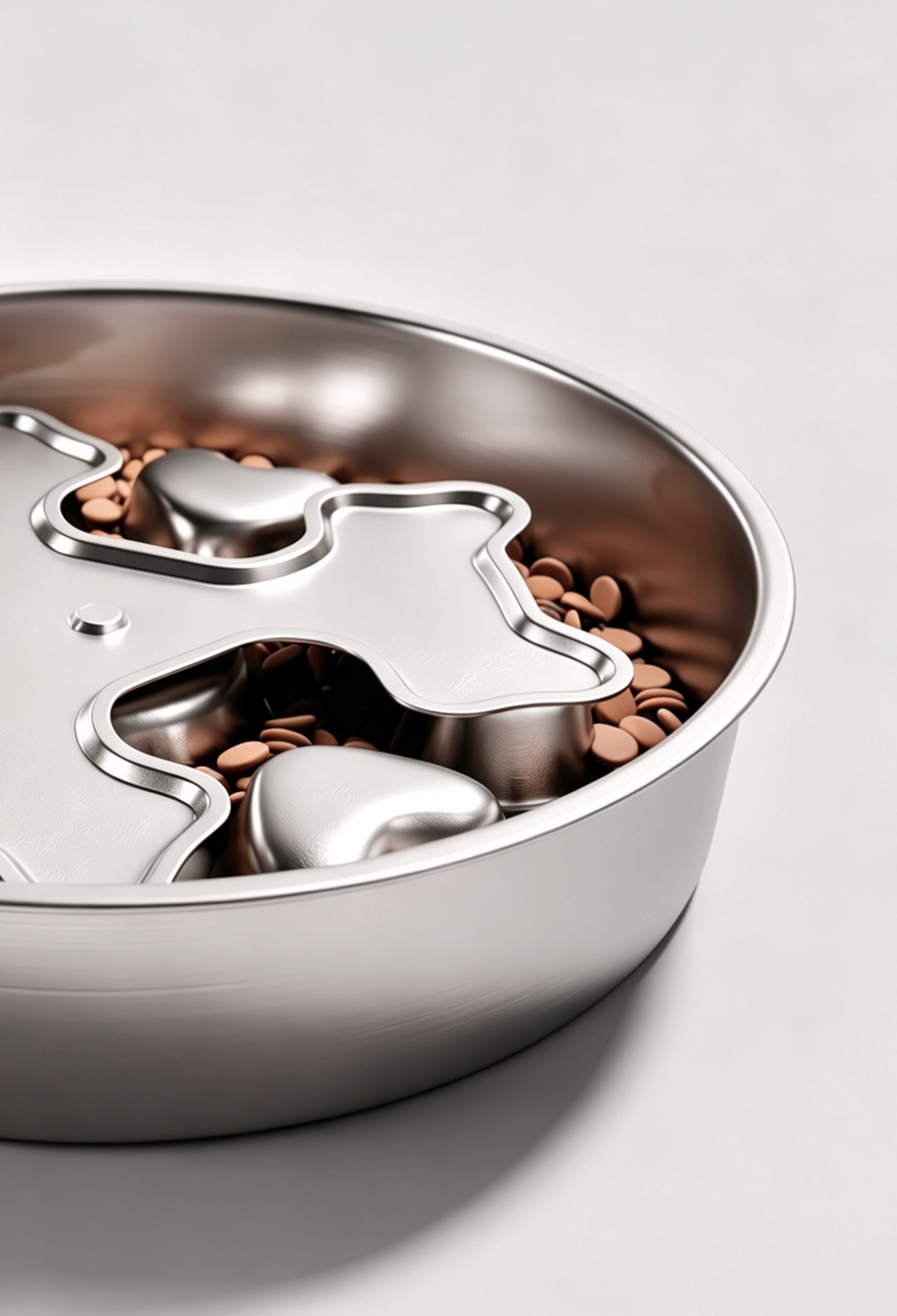 Rotating Stainless Steel Slow Feeder Bowl